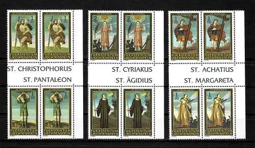 Schweiz 2004: Schutzheilige Serie II, 2x Viererblocks, postfrisch