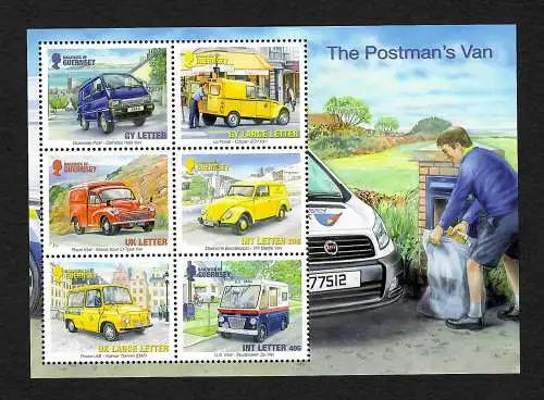 Guernsey Europa Postfahrzeuge, The Postman's Van, postfrisch