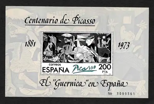 Spanien 1981: El Guernica en Espana, Picasso, postfrisch, mnh