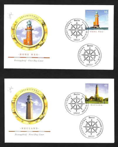 Bund 2006: Leuchttürme Hohe Weg, Neuland, FDC