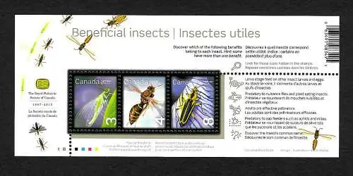 Canada 2012: Beneficial insects, nützliche Insekten, mnh, postfrisch