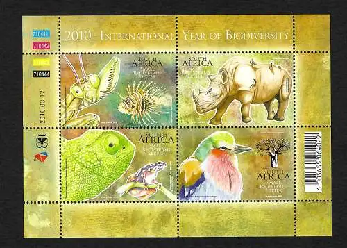 Südafrika 2010: International year of Biodiversity, postfrisch, mnh