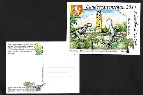 Bund: Landesgartenschau 2014: Schwäbisch Gmünd, Dinosaurier, blanko