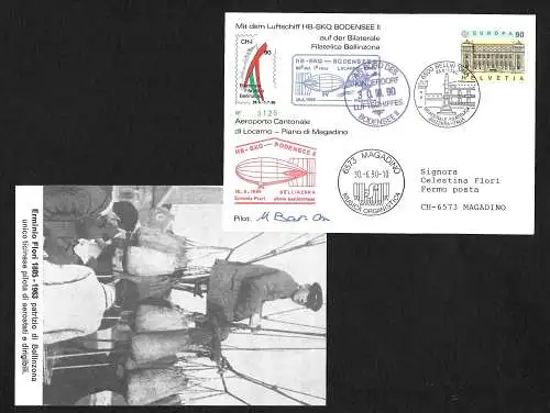 Schweiz 1990: An Bord des Kinderdorf Luftschiffes Bodensee II nach Italien