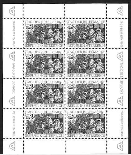 Österreich: Tag der Briefmarke 1993 - Schwarzdruck - Bogen