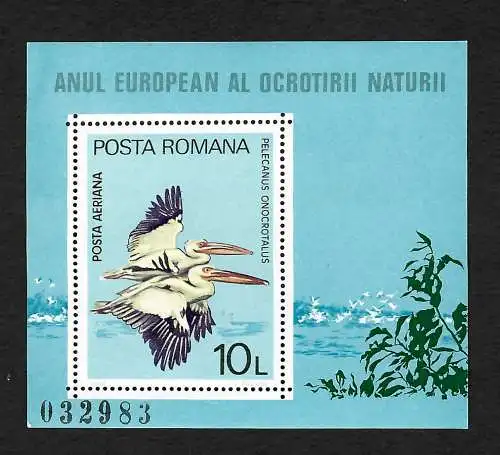 Rumänien: Europäisches Jahr des Naturschutzes, Storch, Störche, postfrisch