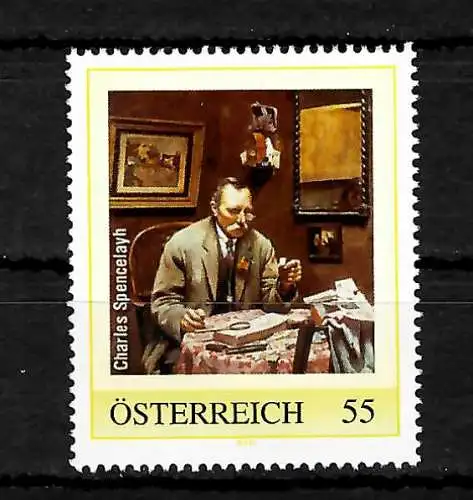 Österreich: Meine Marke - Charles Spencelayh, Briefmarkensammler, postfrisch