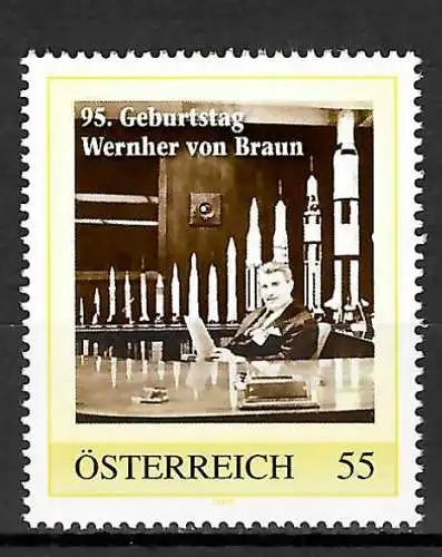 Österreich: Meine Marke - 90. Geburtstag von Wernher von Braun, postfrisch