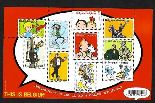 Belgien 2012: Comicfiguren: This is Belgium, Schlümpfe, Lucky Luke, Tin tin, **