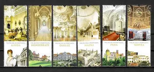 Portugal: Paläste Ajuda, Monserrate, Queluz, Mafra, Pena, Sintra, postfrisch