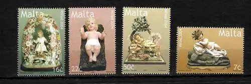 Malta 2004: Weihnachten Milied, 4x Briefmarken, postfrisch