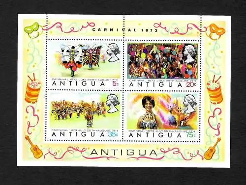 Antigua 1973: Carnival, Karneval, Fasching, postfrisch