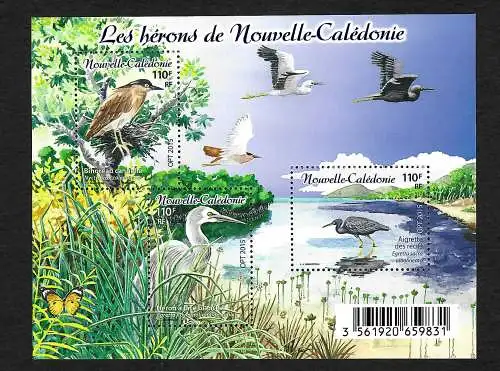 Neukaledonien: Les Hérons de Nouvelle-Calédonie, Vögel, Reiher, postfrisch