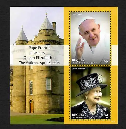 St. Vincent & Grenadinen 2014: Pope Francis meets Queen Elizabeth II, Vatican