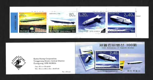 DPR: 100th Anniversary of Zeppelin Airschips, 2002, mnh