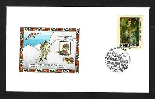 Peru: Highest Post Office of the World, 14,385ft, Höchstes Postamt der Welt