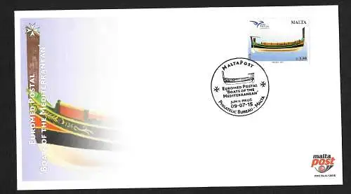 Malta 2015: Euromed Postal: Boats of the Mediterranean, FDC