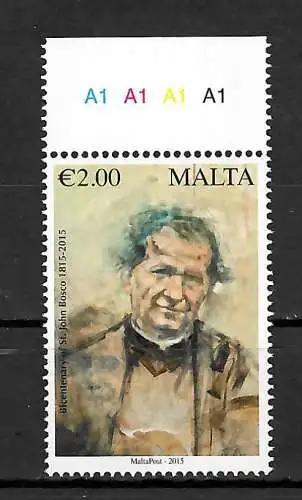 Malta 2015: 200. Geburtstag von St. John Bosco, postfrisch