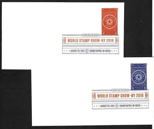 USA 2016: World Stamp Show NY, FDC, colored cancel