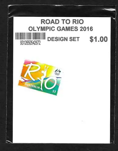 Australien 2016: Olympic games 2016, Rio de Janeiro, Design Set, mnh