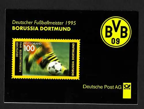 Bund 1995: Deutscher Fußballmeister Borussia Dortmund, Erinnerungsblatt