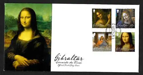 Gibraltar 2019: 500. Todestag Leonado da Vinci, FDC