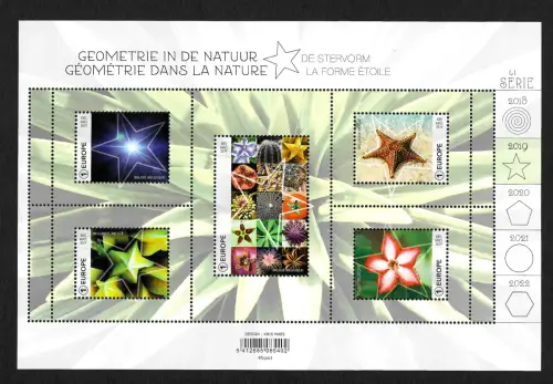 Belgien 2019: Kris Maes, Geometrie in der Natur, Sternform - La Forme Étoile, **
