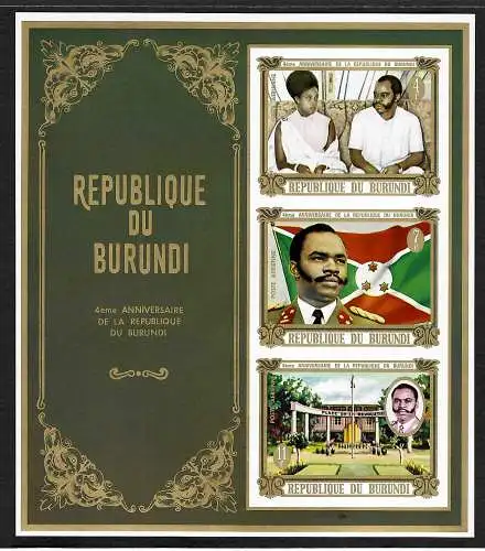 Burundi: 4ème Anniversaire de la Republique du Burundi, mnh