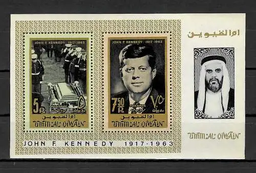 Umm al Qiwain 1963: John F. Kennedy, mnh