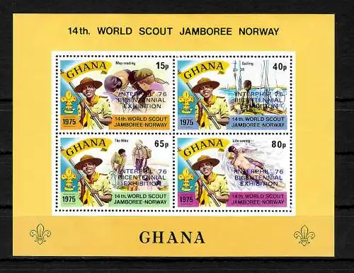 Ghana 1975: 14th World Scout Jamboree-Norway, Boy Scout, Pfadfinder, mnh