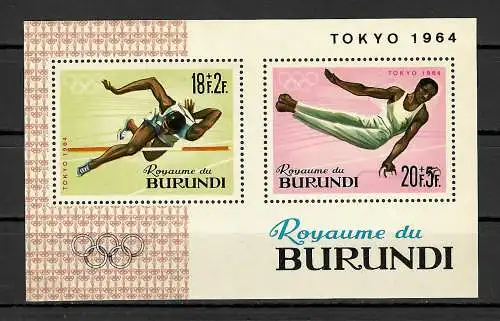 Burundi 1964: Royaume du Burundi: Toky 1964, Olympische Spiele, Olympic games **