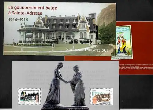 Frankreich 2015: Le Gouvernement Belge à Sainte-Adresse 1914-1918. Folder, **