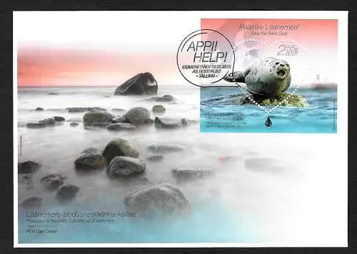 Estland 2015: Schutz der Ostsee, Save the Baltic Sea, APPI Help, FDC