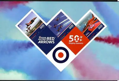 Isle of Man 2014: Red Arrows, Royal Airforce, Kunstflugstaffel, Block mnh