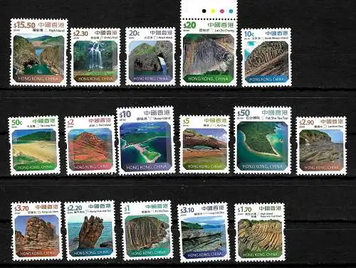 Hong Kong 2014: Landschaften, 16x Briefmarken, postfrisch, mnh