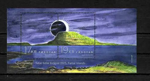 Farör 2015: Sonnenfinsternis, Total Solar Eclipse, Block mnh