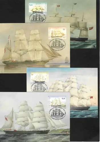 Australien 2015: Historische Segelschiffe, Maximumkarten