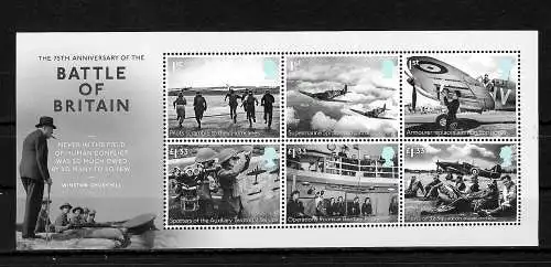 GB 2015: 75th Anniversary of the Battle of Britain, Block mnh, **