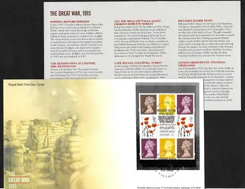 GB 2015: the great war 1915, WWI, FDC