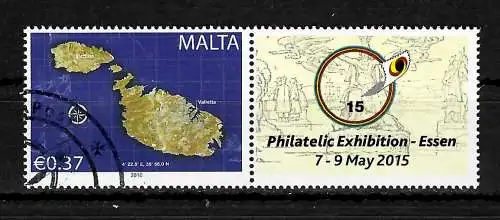 Malta 2010: Briefmarkenbörse Essen, 2015, gestempelt