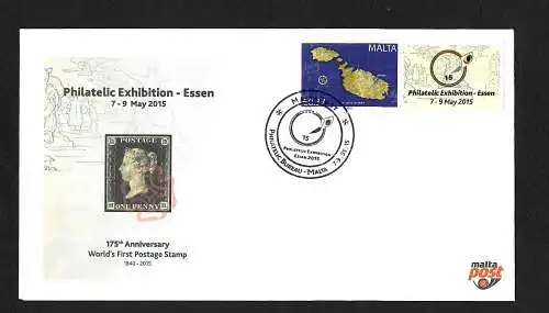 Malta 2010: Briefmarkenbörse Essen, 2015, FDC