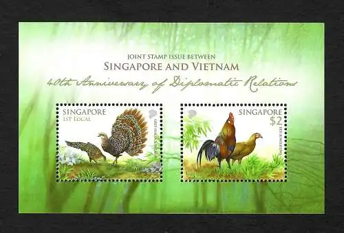 Singapore 2013: Joint Stamp issue between Singapore and Vietnam, mnh, **