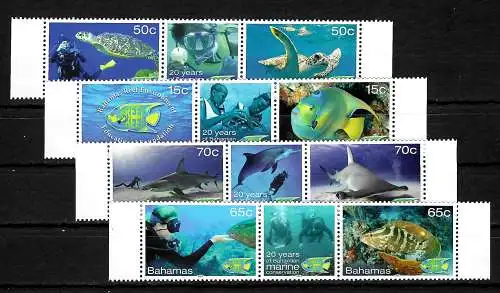 Bahamas: Unterwasserwelt, 20 years of Bahamian marine conservation, mnh, **