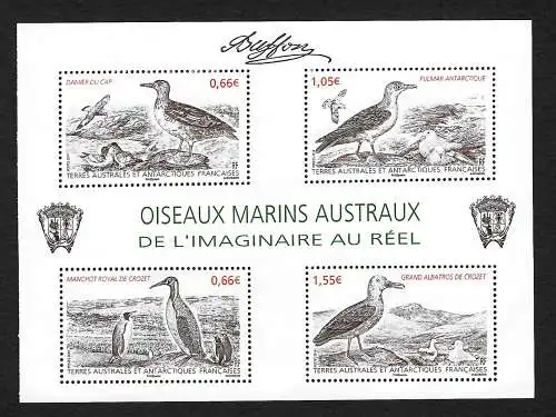 TAAF: Oiseaux Marins austraux de l'imaginaire au Réel, Vögel, mnh, **