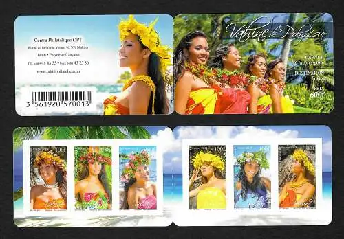 Polynesien 2013: Polynesische Schönheiten, Vahine de Polynésie, stamp booklet **