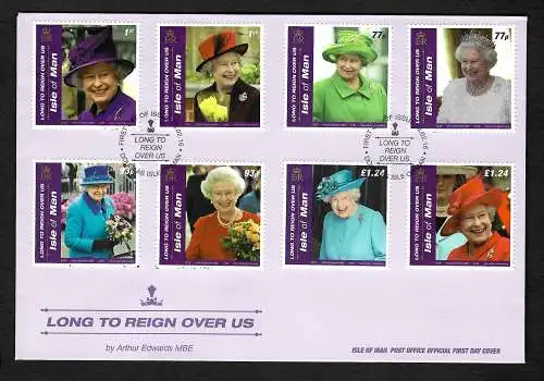 Isle of Man: Long to reign over us, 90. Geburtstag, Queen Elizabeth II, FDC