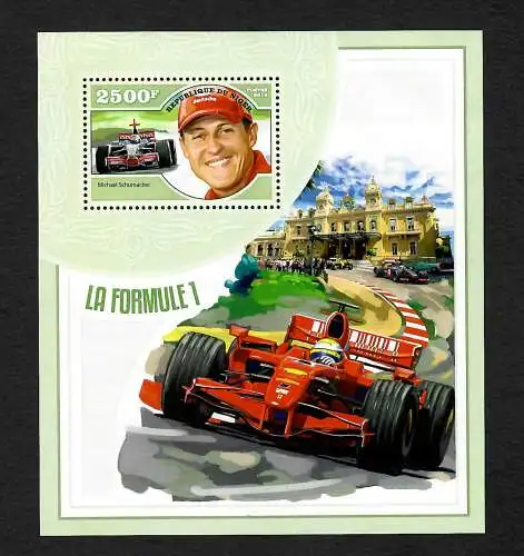 Niger: Formel 1, Michael Schumacher, Block Monte Carlo, postfrisch