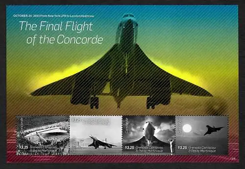 Grenada Carriacou&Petite Martinique:Concorde, the last flight, letzer Flug, **