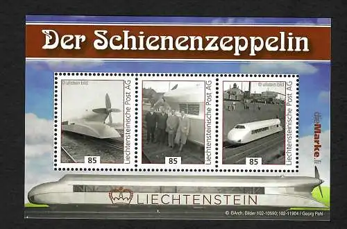 Liechtenstein die Marke: Der Schienenzeppelin, postfrisch