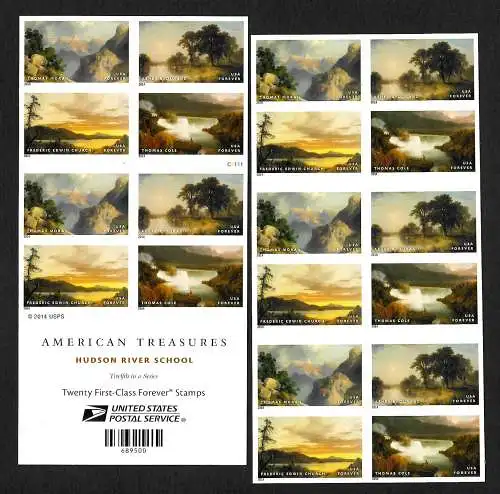 USA 2014: stamp booklet, American Treasures, Hudson River School, mnh